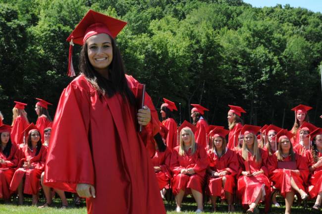 Hi-jinks at High Point graduation Graduate Maeghan Makenzie is all smiles.