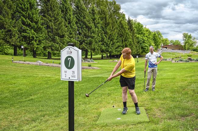 New sport comes to Mountain Creek <b>1Club is based on Park Golf, a sport that’s hugely popular in Japan. A course opened this summer at the Mountain Creek Resort in Vernon. (Photo by Madison Freifelder)</b>