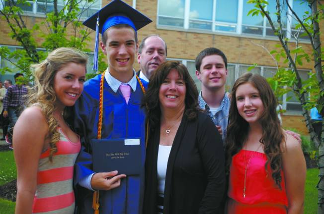 Pope John XXIII Regional High School graduate Timothy Marron and his family.