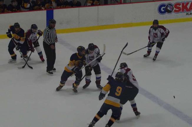 Pequannock defeated Newton-Lenape Valley (NLV) in high school varsity hockey.