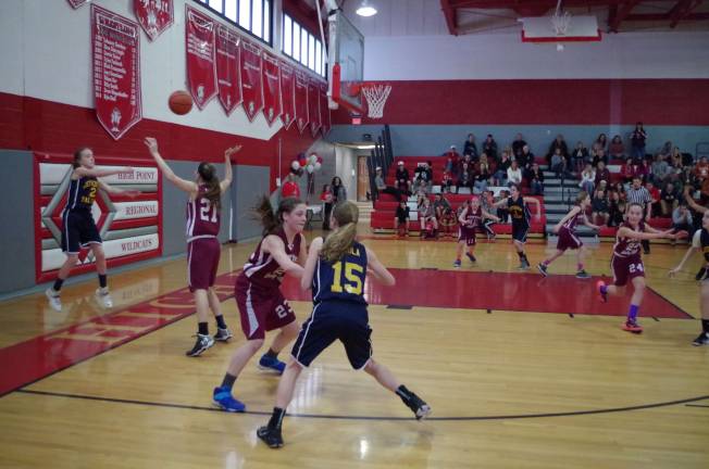 Jefferson's Jacaueline Taylor (2) fires the ball in play. The seventh grade Newton Braves defeated the Jefferson Falcons.