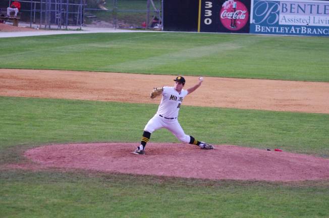 Sussex County Miners pitcher Alex Demchak delivers.