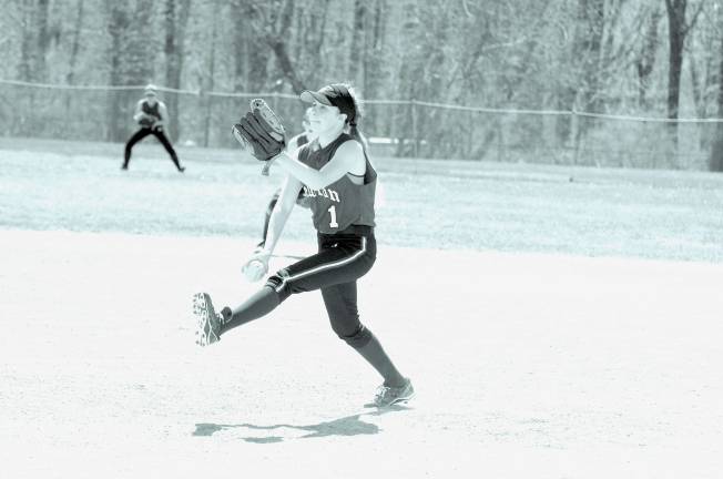 Sussex Tech beats Newton in softball battle Newton's pitcher Sara Smith on the mound.