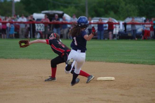 Something is about to happen at second base.