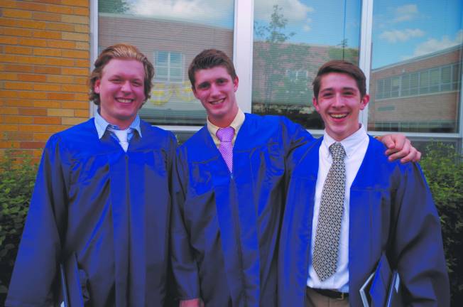 Pope John XXIII Graduation Pope John XXIII Regional High School graduates Garrett Pfeil, Davis Stoner and Billy Rafferty.