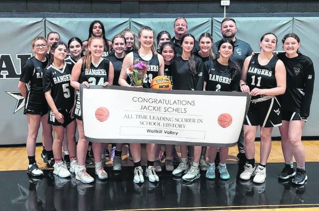 Jackie Schels is the all-time leading scorer in basketball at Wallkill Valley Regional High School. (Photos provided)