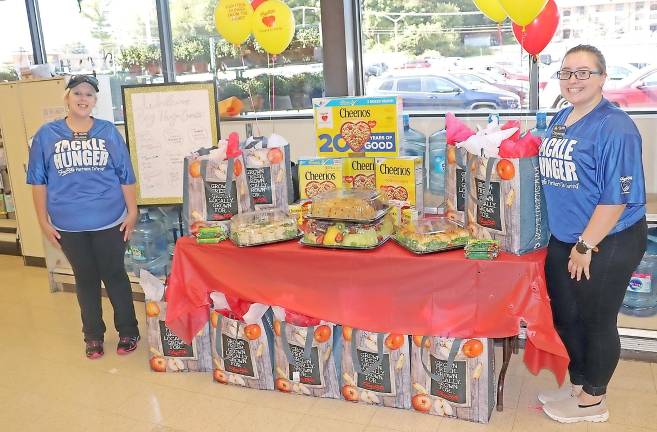 Alyssa Hickey and Cheyenne Mazzucco are ShopRite of Franklin's Partners in Caring Captains. They organized the Bag Hunger event this year, and help lead the Franklin team to success