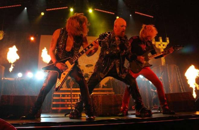 Photo: OMAR FRANCHI Judas Priest performing at the Ice Hall in Stockholm, Sweden on April 25.