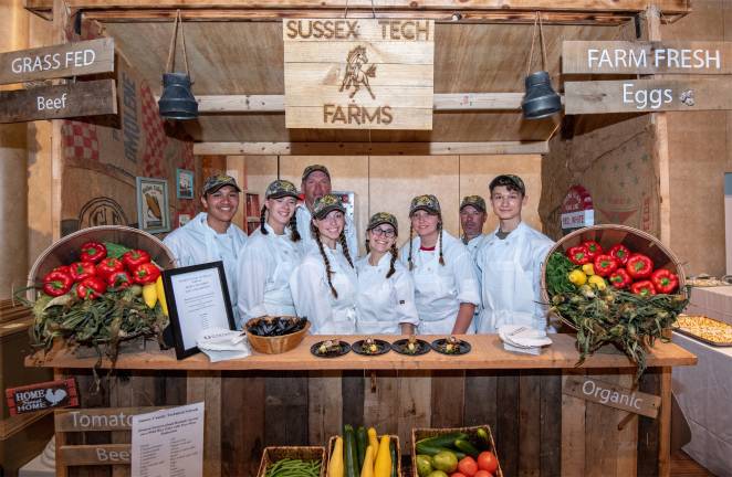 (Photo provided) Left to Right: Brandon Gamutan (11th grade), Kylie Budich (12th grade), Chef C. Gasiorek, Lauren Mangino (11th grade), Molly Taylor (12th grade), Julia Catalino (12th grade) Chef N. Trimper, and Lutor Menci (10th grade).