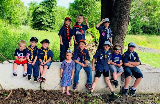 Members of Cub Scout Pack 183 &amp; 212 prior to the Ceremony.