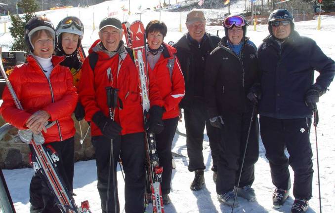 Past members of the Norseman&#xfe;&#xc4;&#xf4;s Club celebrate more than 50 years of skiing at Mountain Creek on Wednesday, April 1.