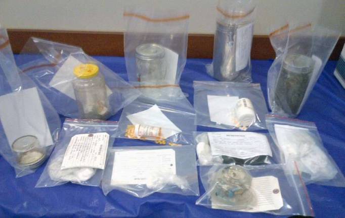 Photo provided by New York State Police Police said these are some of the drugs confiscated during Thursday's raids through Orange, Sullivan and Sussex counties.