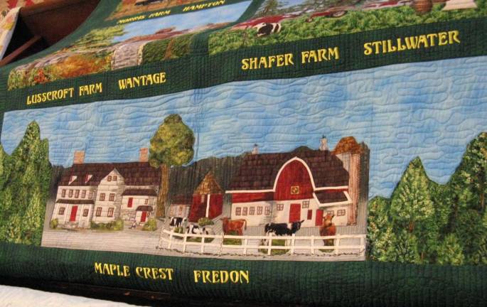 Closeup of Mapplecrest from farm quilt by Winnie Jager (Photo by Ginny Privitar)