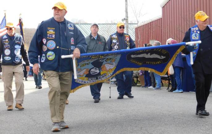 19th Annual Salute to Veterans held at Fairgrounds Marchers from the Northern New Jersey Chapter of the United States Submarine Veterans march in the annual appreciation parade at the Sussex County Fairgrounds in Augusta on Sunday, Nov 3, 2019.