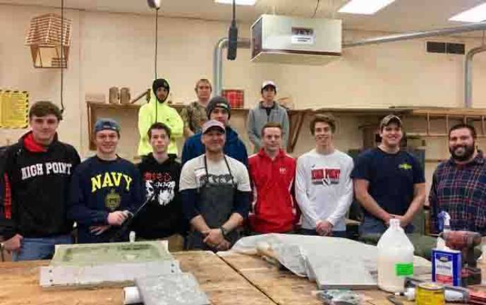High Point students learn art of concrete High Point students learn art of concrete