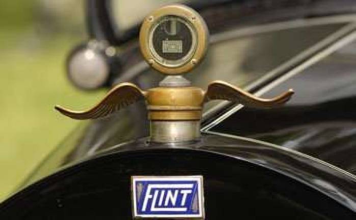 This photo provided by the Franklin Police Dept. shows a motometer from a 1925 Flint.