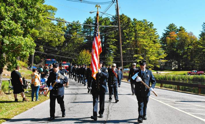 Photos: Firemen’s Inspection Day & Parade <b>ID2 Members of the Montague Volunteer Fire Department march in the parade.</b>