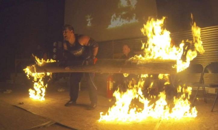 Power team brings inspirational message Log Fire Lifting