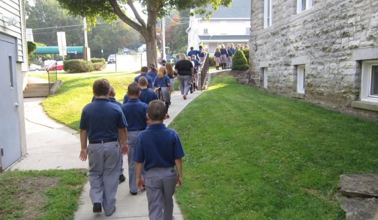 Tuesday, Sept. 1, marked the first day of school for students, staff and teachers at Immaculate Conception Regional School. Students started their year by gathering in Church to celebrate this new beginning.