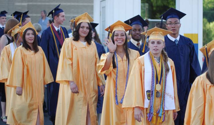 Jefferson sends off 2016 graduates Graduates passing by on their way to the ceremony area.