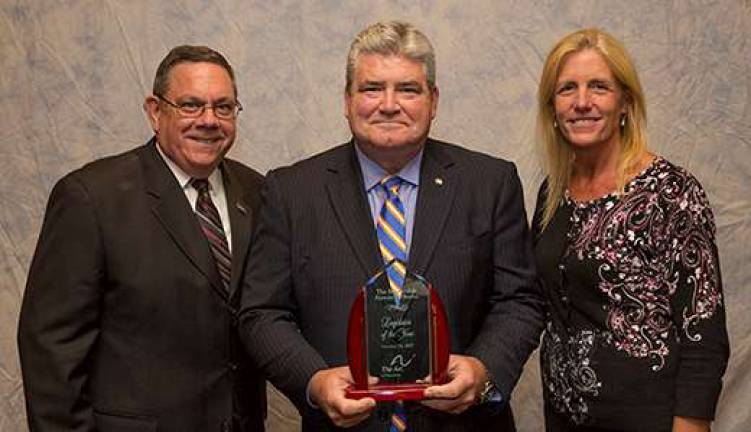 Sen. Steve Oroho (Center) with The Arc of New Jersey&#x2019;s Executive Director Tom Baffuto and Board President Joanne Bergin.