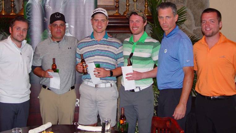Crystal Springs hosts Hickory Scotch tourney The team of Matthew Myers, Dan Maher, Ed Barrett and Joe Livsey receive their 1st place prize from GM Mark Melillo and Event Coordinator Ryan Delaney.