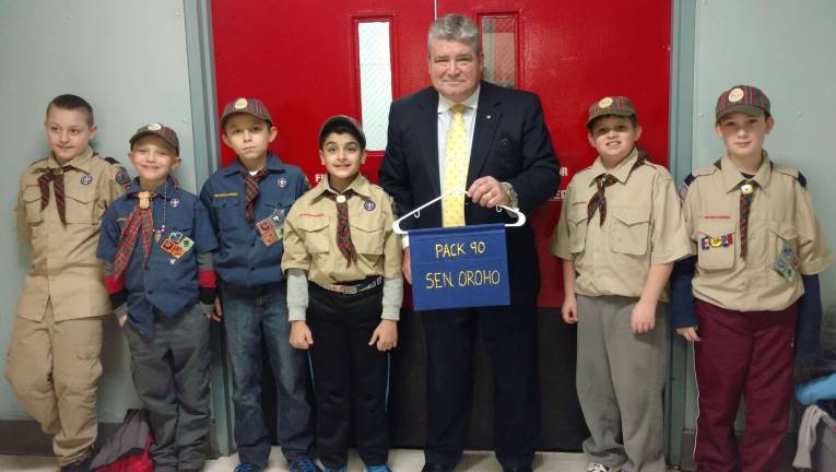 State Sen. Steve Oroho recenntly visited Cub Scout Pack 90 in Franklin.
