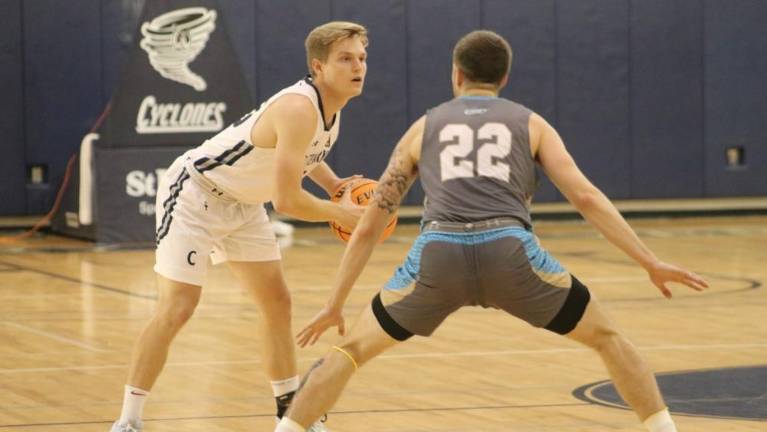 Shawn Falk is a a senior guard on the Centenary University basketball team. (Photo courtesy of centenarycyclones.com)