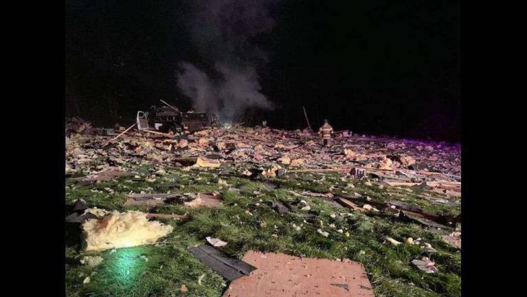 Explosion demolishes Hardyston home; blast heard and felt miles away