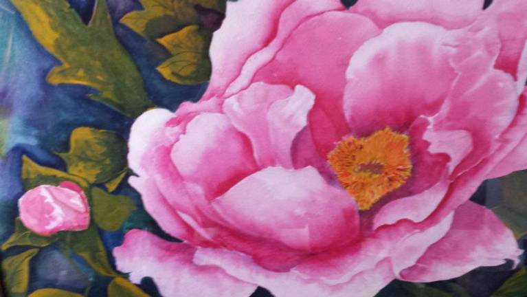 First ever 'Color Your World' Art Auction Grace Hoffman, Branchville - “Big Rose”