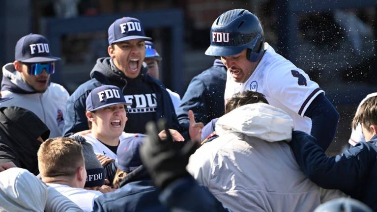 Jimmy Finnerty, a High Point High School graduate, was a senior infielder for the Fairleigh Dickinson University (Florham campus) baseball team. (Photo by Sherry Saccoliti/fdudevils.com)