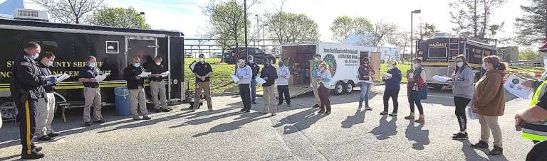 Staff at the Sussex County Community College testing site (Photo provided)