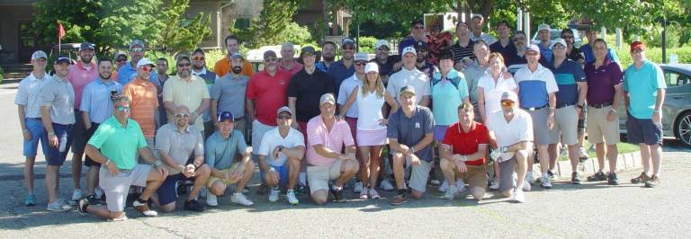 The golfers ready to play in the 2018 Brews &amp; Birdies Golf Tournament at Wild Turkey Golf Club.