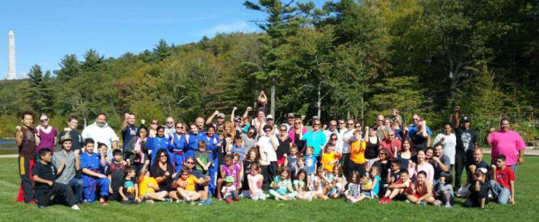 Master Ken's students and families attended an annual picnic at High Point State Park.