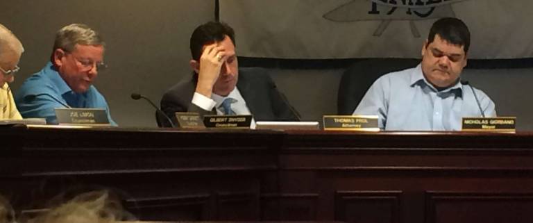Franklin budget holds taxes steady Photos by Diana Goovaerts Members of the Franklin Borough Council look over the budget for the 2017 fiscal year.