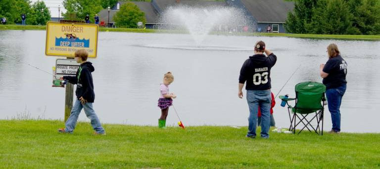 The fishing derby was a success for both the children and their families.