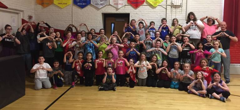 Students at Hamburg School recently participatetd in the Jump Rope for Heart event.