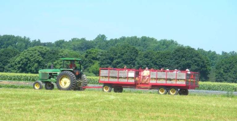 Patrons were treated to hayride tours of Tranquillity Farms at the Grand Opening Photos by Mandy Coriston