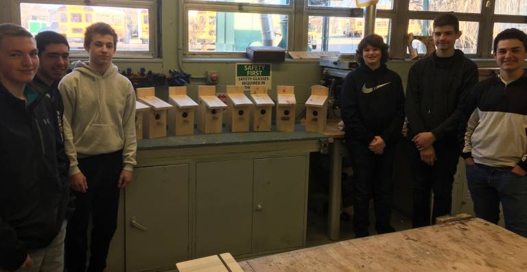 Vo-Tech students donate birdhouses to 4-H Vo-Tech students donate birdhouses to 4-H