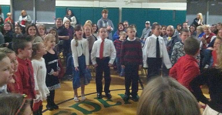 Photos by Laura Marchese Students sing during the Ogdensburg Borough School winter concert.