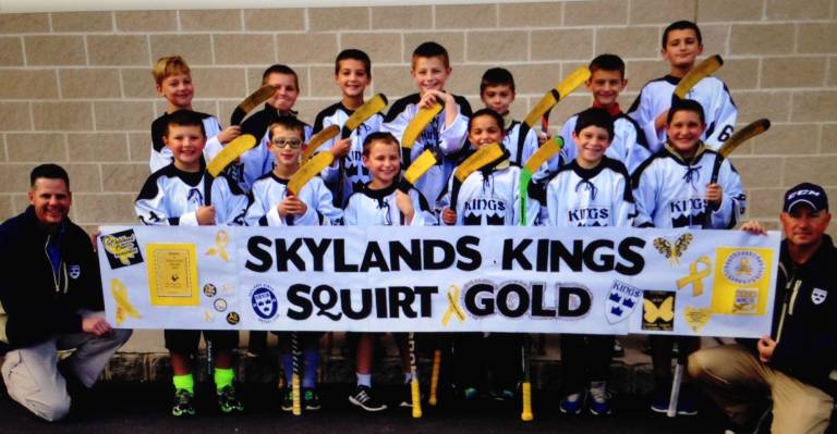 Local hockey team 'skates it forward' September: Childhood Cancer Awareness ~ $300 was distributed to three local individuals.