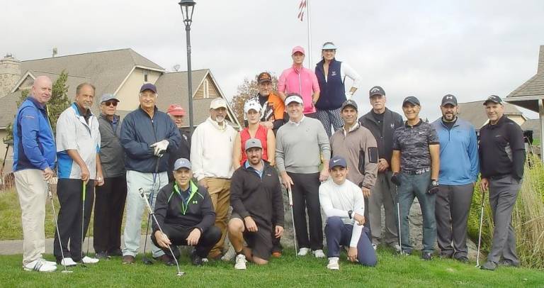 The male and female golfers who qualified to compete in the 2019 Crystal Cup