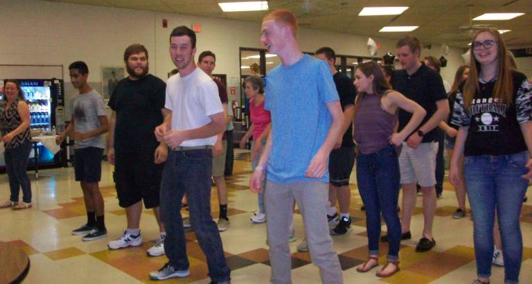 Wallkill Valley FBLA members learned some new dance moves from the senior citizens at the Senior Citizens&#xfe;&#xc4;&#xf4; Prom.
