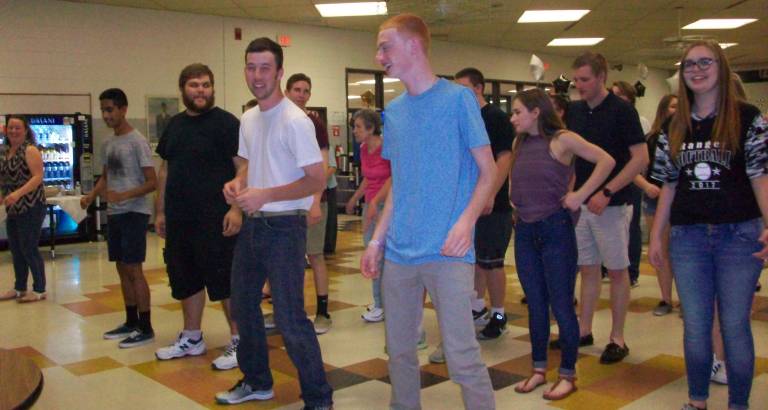 FBLA hosts prom for senior citizens Wallkill Valley FBLA members learned some new dance moves from the senior citizens at the Senior CitizensþÄô Prom.