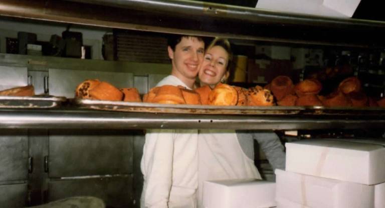 Photos provided Rick and Laura Nifenecker in their baker in 1989.