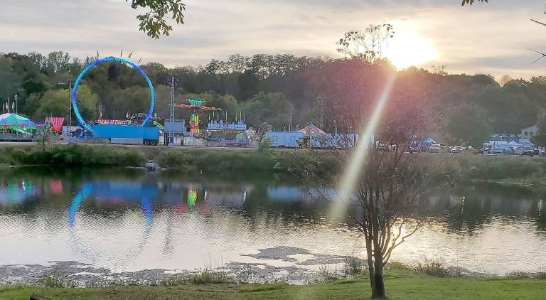 The sun sets on the Franklin Fall Fest