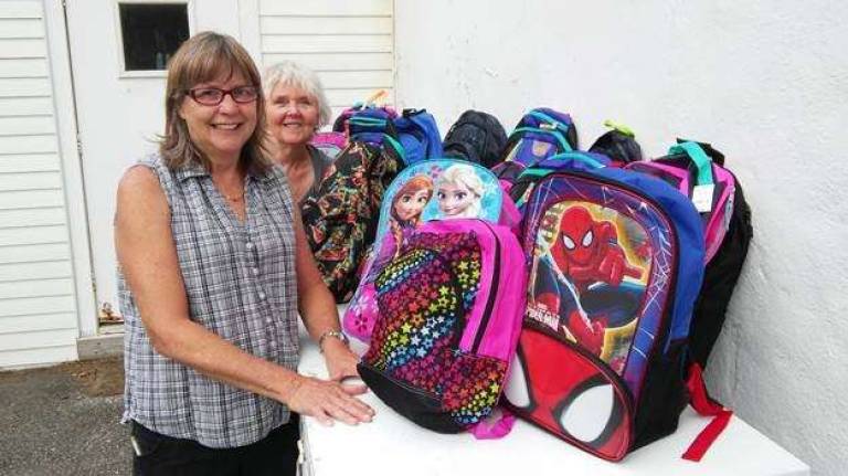 Backpacks Stuffed for Chidren of Vets