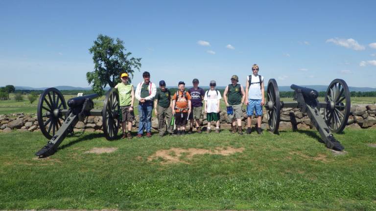 Boy Scout Troop 187 spent the last weekend in May hiking and touring the Gettysburg Heritage Trail at Gettysburg National Military Park, Pa.