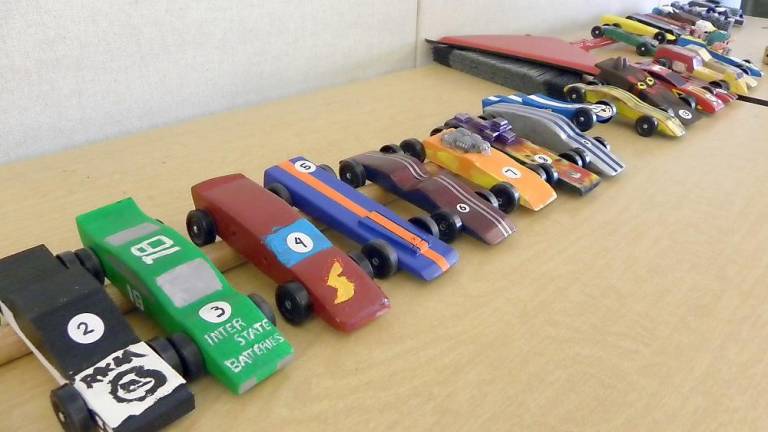 The line-up of racing cars (Photo provided by Melissa Cole)