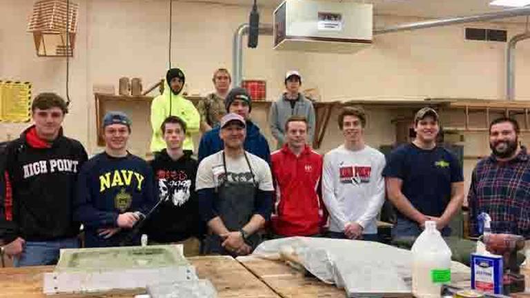 High Point students learn art of concrete High Point students learn art of concrete